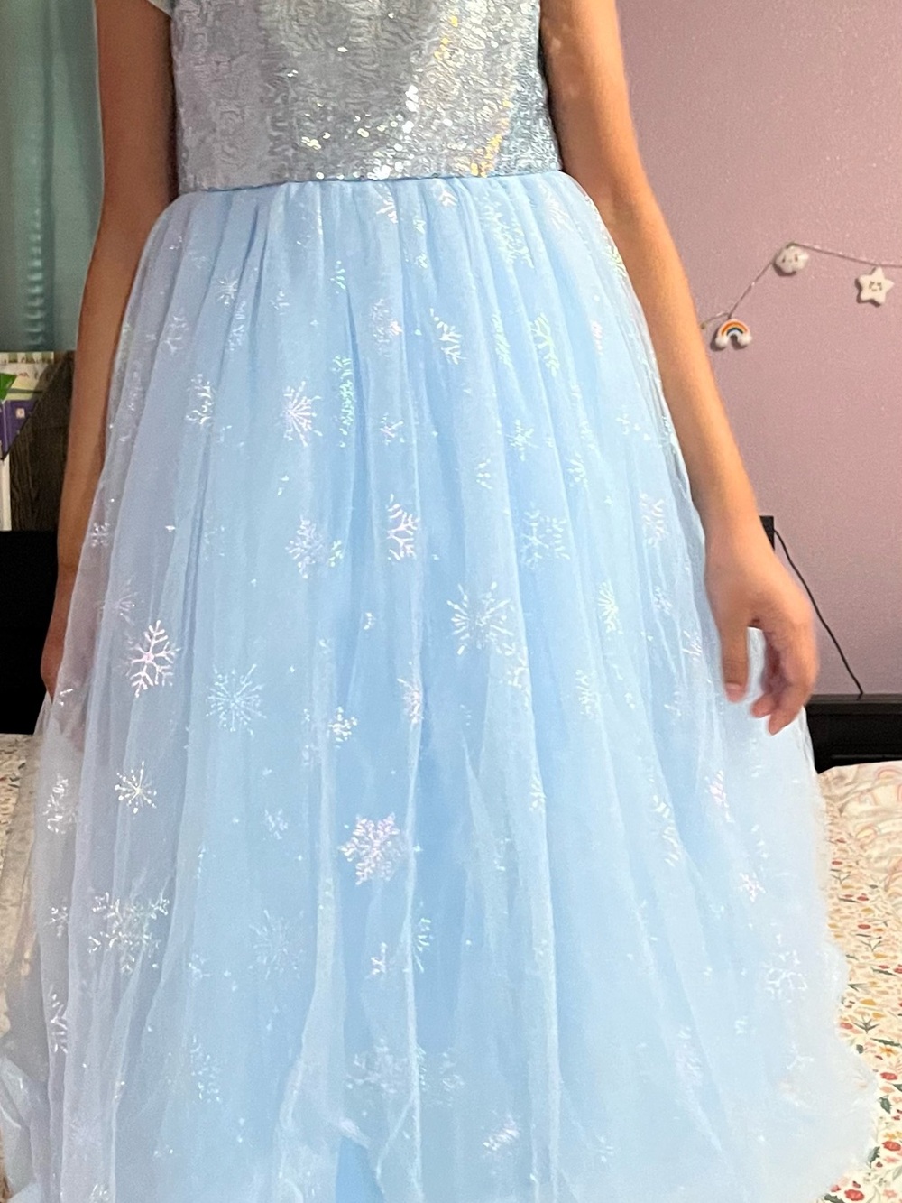 Girls Sparkle Tulle Formal Dress - Light Blue